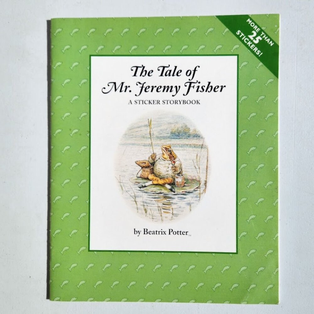 Vintage 1996 The Tale of Mr. Jeremy Fisher A Sticker Storybook Book by Beatrix